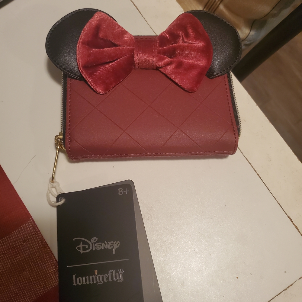 Loungefly Disney Red and Black Wallet